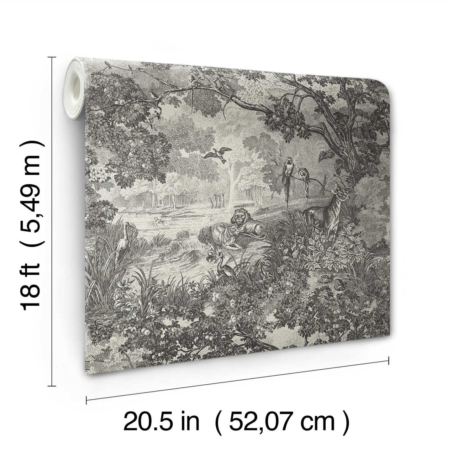 York Wallcoverings RoomMates Jungle Toile Taupe Peel and Stick Wallpaper Modern Botanical Neutrals  Wallpaper - RMK11915WP