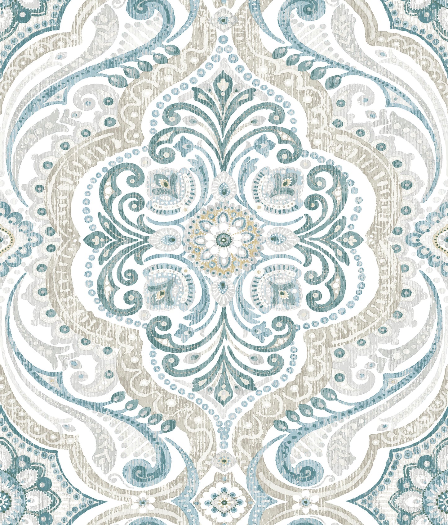 York Wallcoverings RoomMates Bohemian Damask Yellow Peel and Stick Wallpaper Bohemian Global Yellows  Wallpaper - RMK11936WP