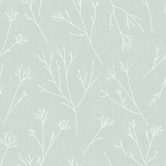 York Wallcoverings RoomMates Twigs Green Peel and Stick Wallpaper Modern Woods and Forests Greens  Wallpaper - RMK11950WP