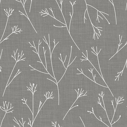 York Wallcoverings RoomMates Twigs Grey Peel and Stick Wallpaper Modern Woods and Forests Greys  Wallpaper - RMK11966WP