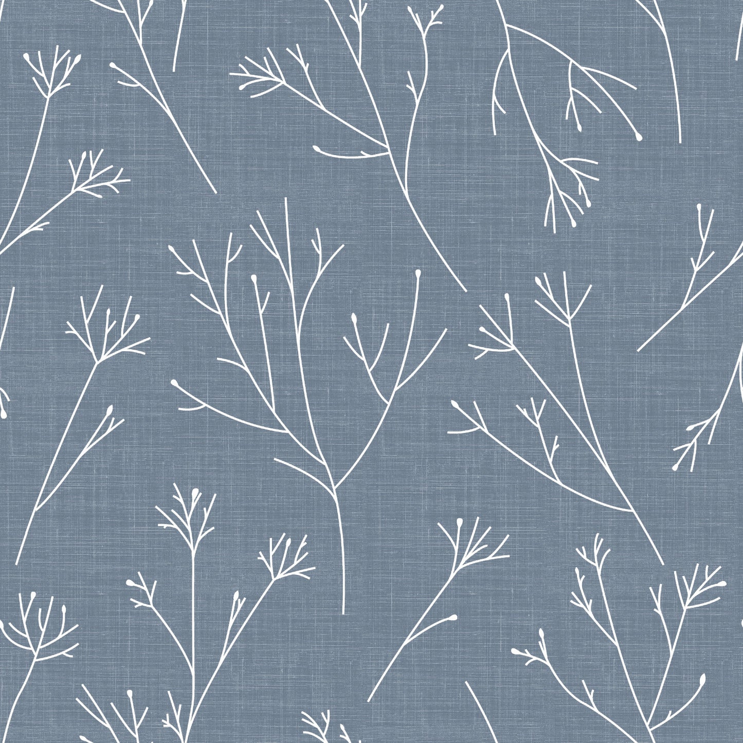 York Wallcoverings RoomMates Twigs Blue Peel and Stick Wallpaper Modern Woods and Forests Blues  Wallpaper - RMK11967WP