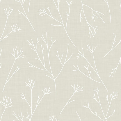 York Wallcoverings RoomMates Twigs Beige Peel and Stick Wallpaper Modern Woods and Forests Neutrals  Wallpaper - RMK11968WP