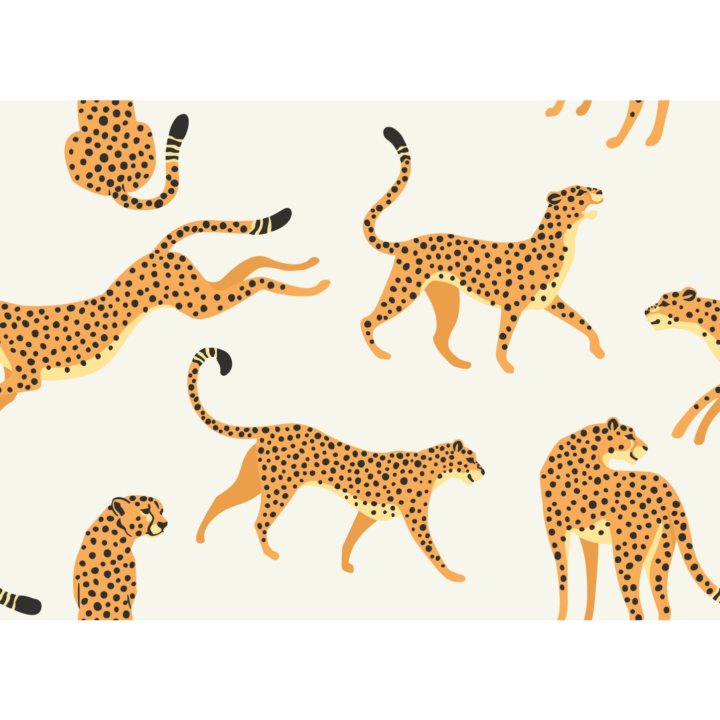 York Wallcoverings RoomMates Cheetah Cheetah Orange Peel and Stick Wallpaper Whimsical  Oranges  Wallpaper - RMK11985RL