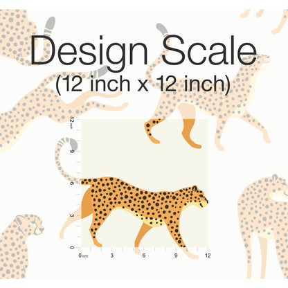York Wallcoverings RoomMates Cheetah Cheetah Orange Peel and Stick Wallpaper Whimsical  Oranges  Wallpaper - RMK11985RL
