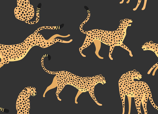 York Wallcoverings RoomMates Cheetah Cheetah Orange Peel and Stick Wallpaper Whimsical  Oranges  Wallpaper - RMK11986RL