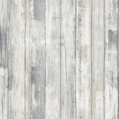 York Wallcoverings RoomMates Weathered Planks Grey Peel and Stick Wallpaper Farmhouse Global Greys  Wallpaper - RMK12006WP