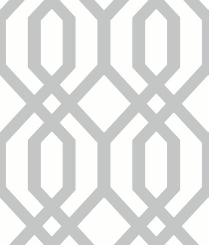York Wallcoverings RoomMates Gazebo Lattice Grey Peel and Stick Wallpaper Traditional Global Greys  Wallpaper - RMK12013WP