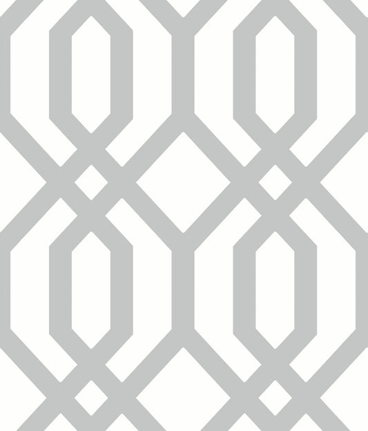 York Wallcoverings RoomMates Gazebo Lattice Grey Peel and Stick Wallpaper Traditional Global Greys  Wallpaper - RMK12013WP