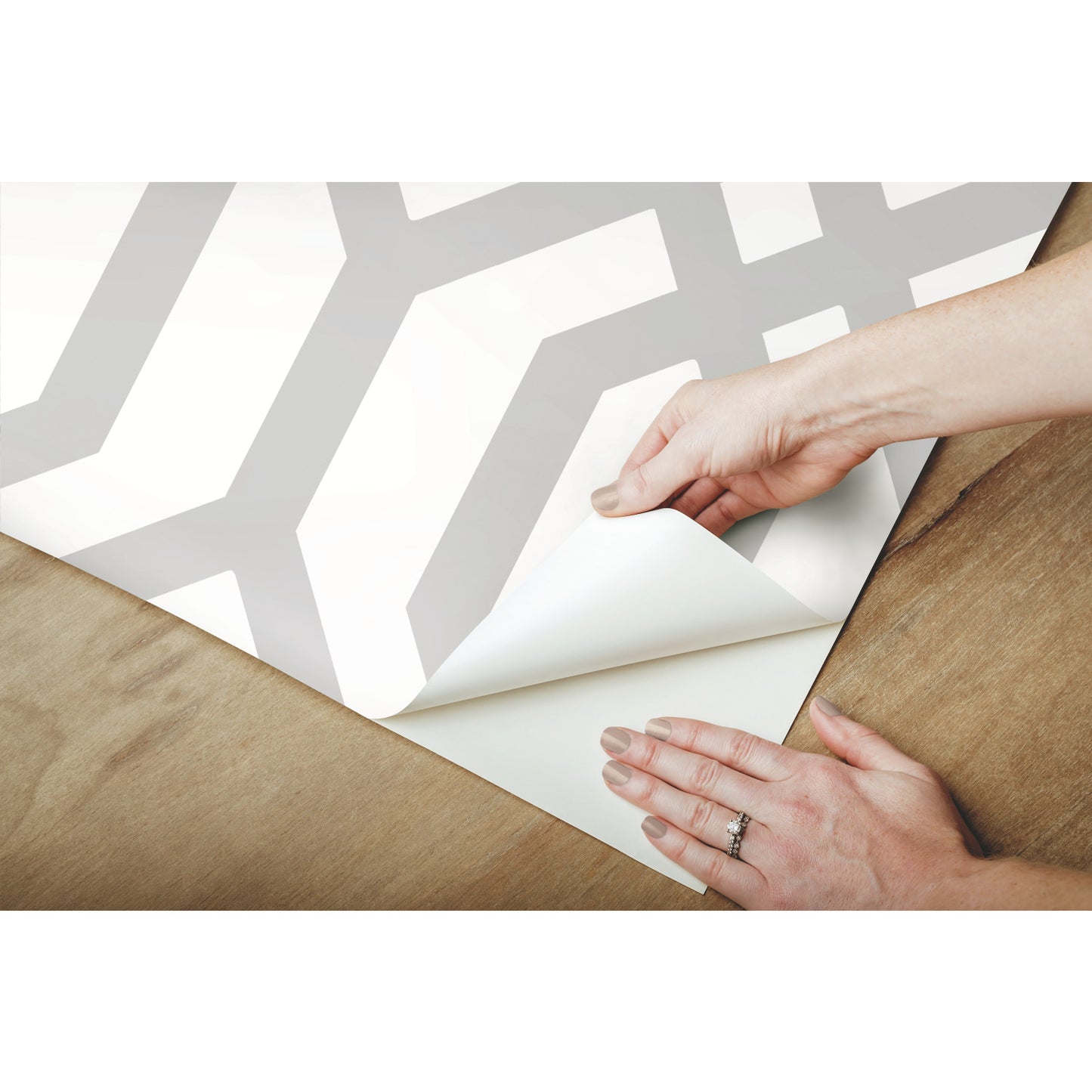 York Wallcoverings RoomMates Gazebo Lattice Grey Peel and Stick Wallpaper Traditional Global Greys  Wallpaper - RMK12013WP