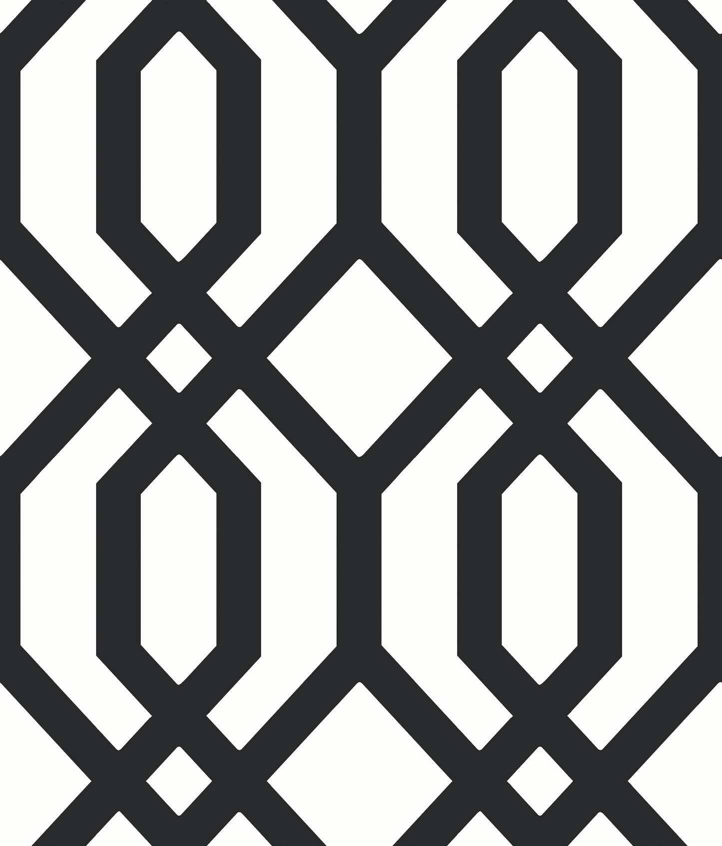 York Wallcoverings RoomMates Gazebo Lattice Black Peel and Stick Wallpaper Traditional Global Blacks  Wallpaper - RMK12014WP