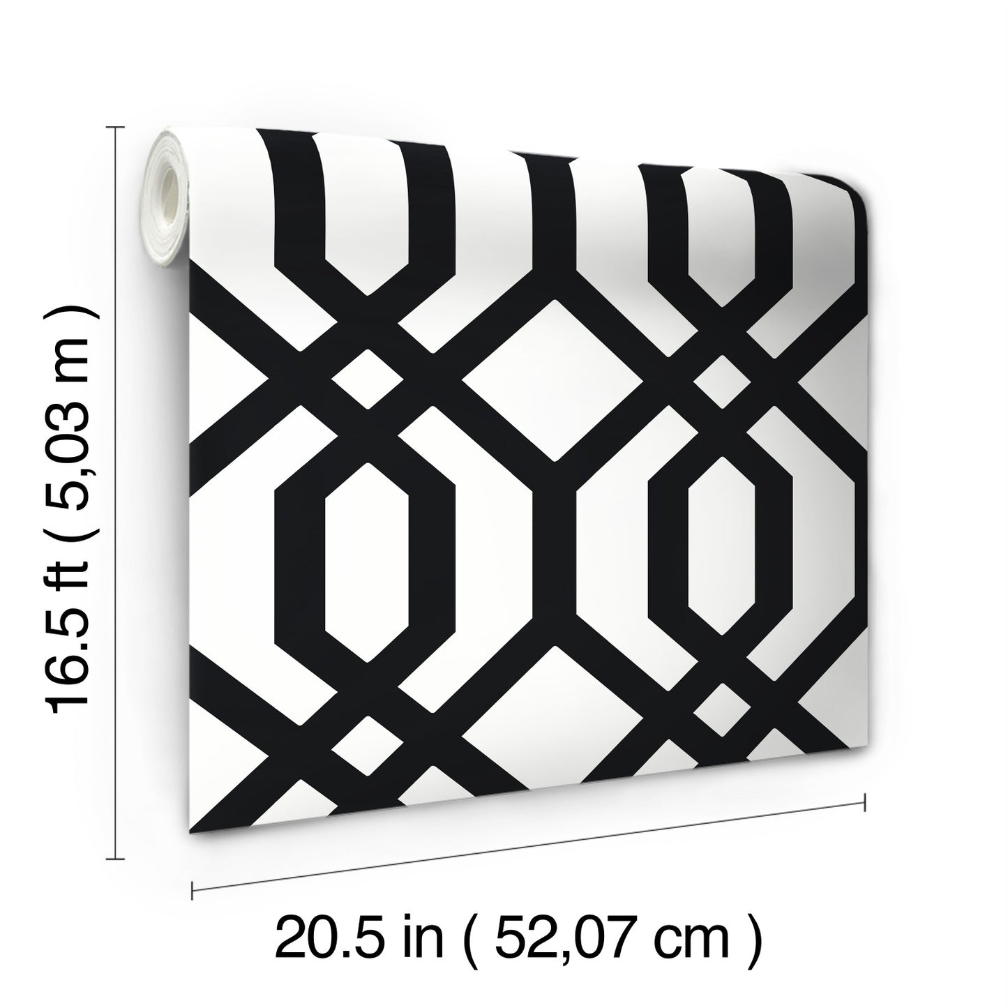 York Wallcoverings RoomMates Gazebo Lattice Black Peel and Stick Wallpaper Traditional Global Blacks  Wallpaper - RMK12014WP