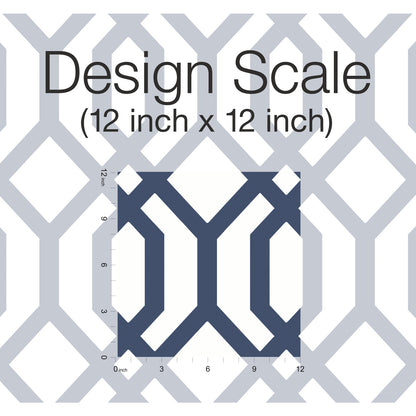 York Wallcoverings RoomMates Gazebo Lattice Navy Peel and Stick Wallpaper Traditional Global Blues  Wallpaper - RMK12015WP