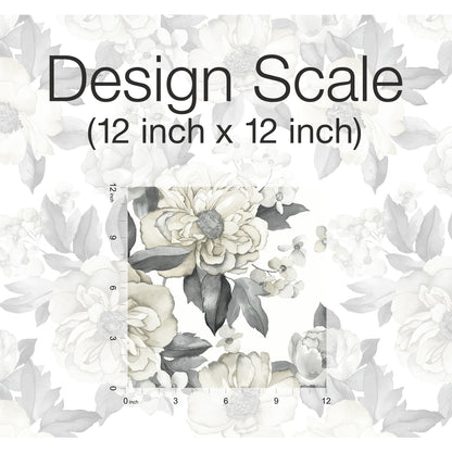 York Wallcoverings RoomMates Watercolor Floral Bouquet Grey Peel and Stick Wallpaper Transitional Botanical Greys  Wallpaper - RMK12030WP