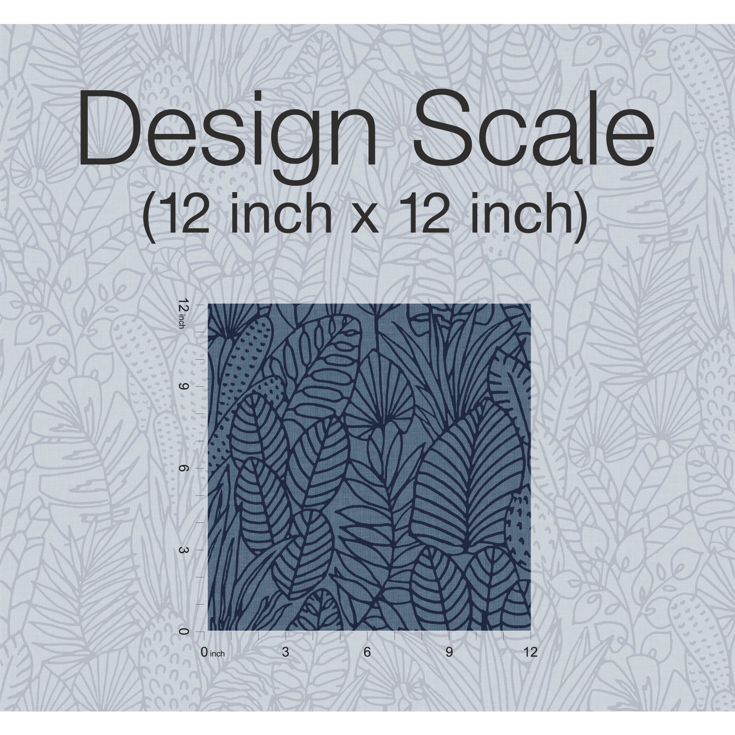 York Wallcoverings RoomMates Tropical Leaves Sketch Navy Peel and Stick Wallpaper Tropical Botanical Blues  Wallpaper - RMK12046WP