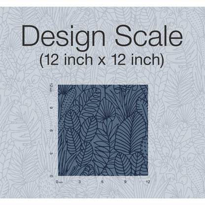 York Wallcoverings RoomMates Tropical Leaves Sketch Navy Peel and Stick Wallpaper Tropical Botanical Blues  Wallpaper - RMK12046WP