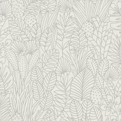 York Wallcoverings RoomMates Tropical Leaves Sketch Beige Peel and Stick Wallpaper Tropical Botanical Neutrals  Wallpaper - RMK12047WP