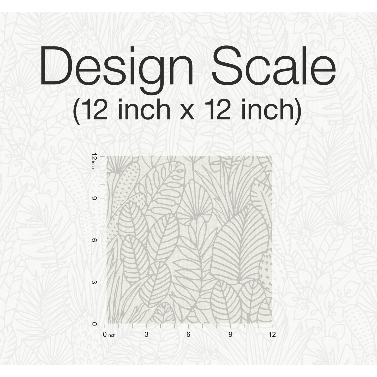 York Wallcoverings RoomMates Tropical Leaves Sketch Beige Peel and Stick Wallpaper Tropical Botanical Neutrals  Wallpaper - RMK12047WP