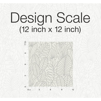 York Wallcoverings RoomMates Tropical Leaves Sketch Beige Peel and Stick Wallpaper Tropical Botanical Neutrals  Wallpaper - RMK12047WP