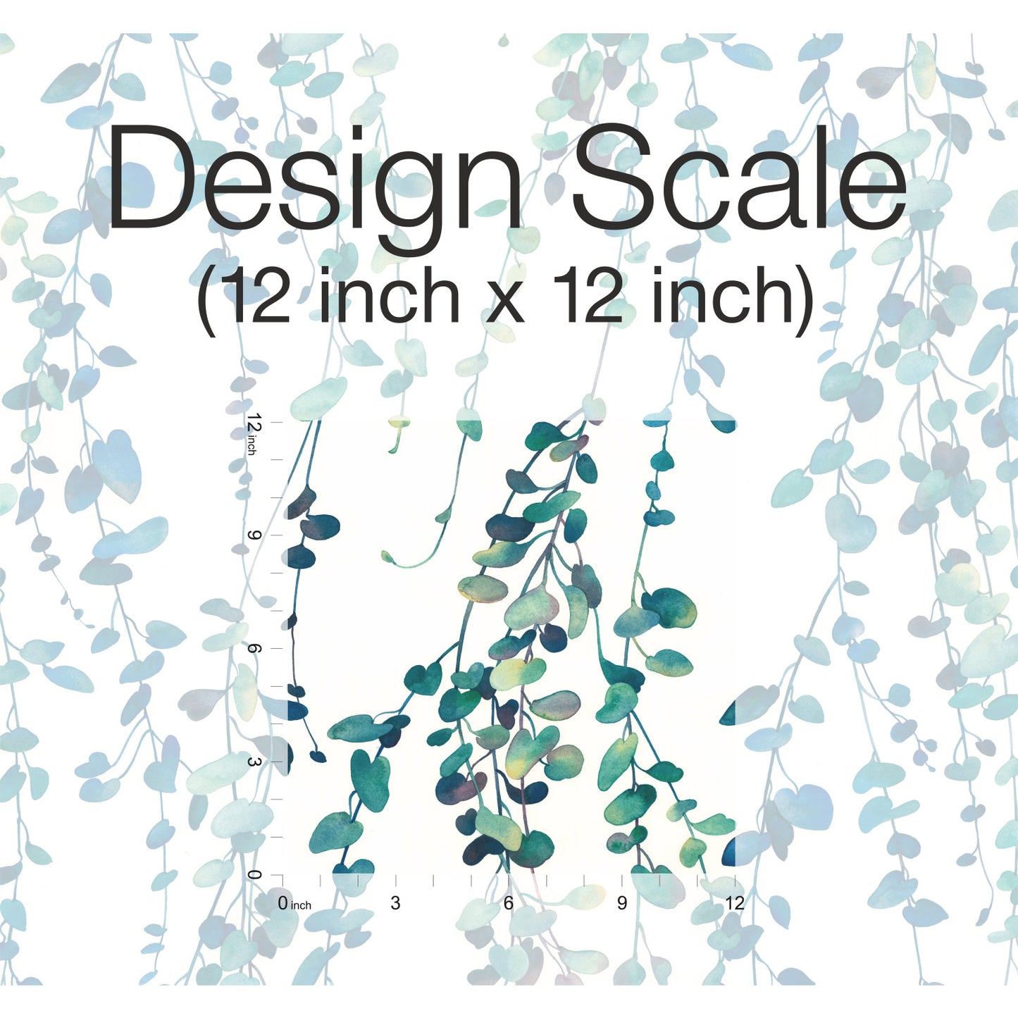 York Wallcoverings RoomMates Hanging Watercolor Vines Blue Peel and Stick Wallpaper Modern Botanical Blues  Wallpaper - RMK12059RL