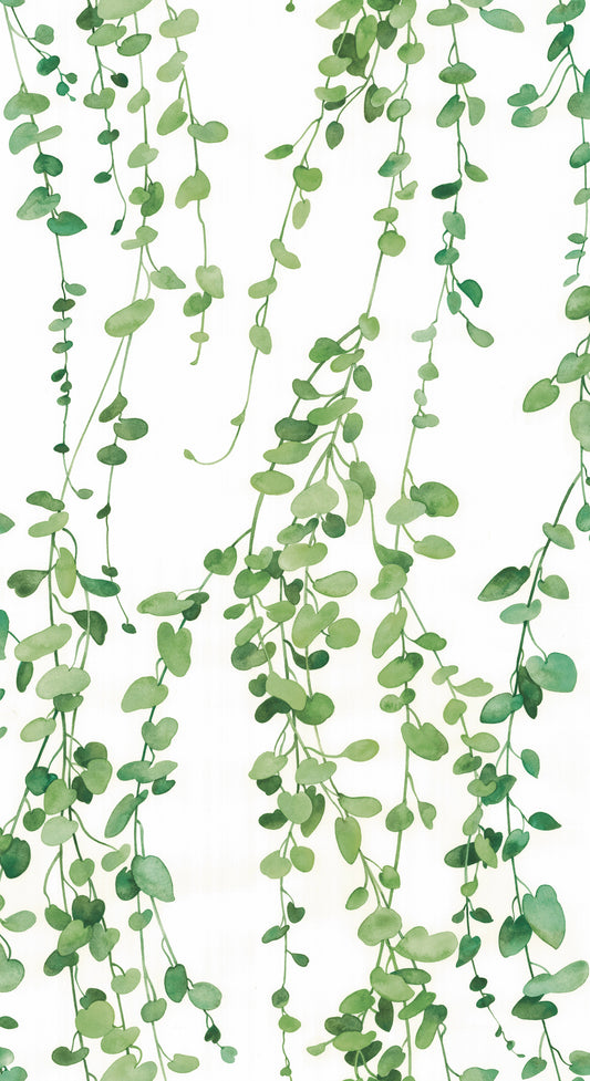 York Wallcoverings RoomMates Hanging Watercolor Vines Green Peel and Stick Wallpaper Modern Botanical Greens  Wallpaper - RMK12060RL