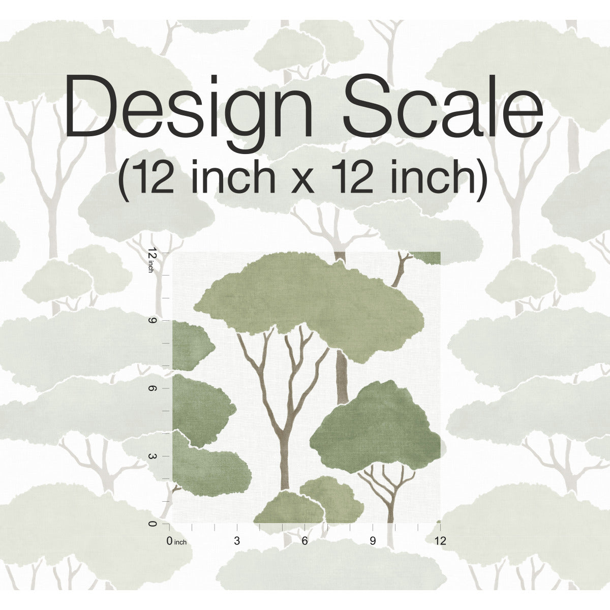 York Wallcoverings RoomMates Umbrella Pines Green Peel and Stick Wallpaper Whimsical Botanical Greens  Wallpaper - RMK12064WP