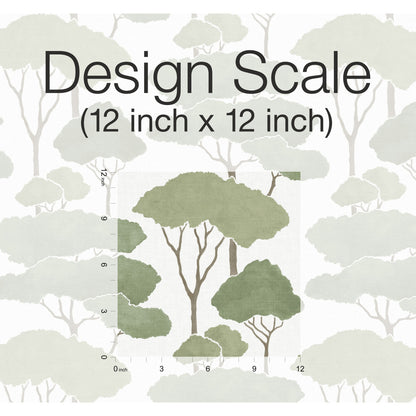 York Wallcoverings RoomMates Umbrella Pines Green Peel and Stick Wallpaper Whimsical Botanical Greens  Wallpaper - RMK12064WP