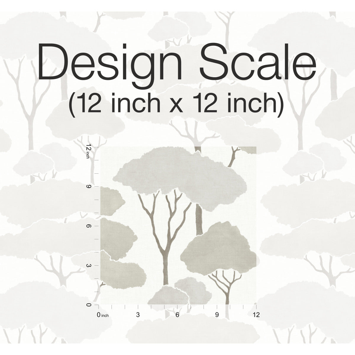 York Wallcoverings RoomMates Umbrella Pines Brown Peel and Stick Wallpaper Whimsical Botanical Browns  Wallpaper - RMK12065WP