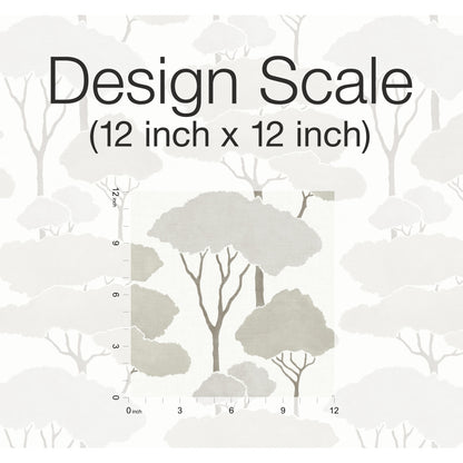 York Wallcoverings RoomMates Umbrella Pines Brown Peel and Stick Wallpaper Whimsical Botanical Browns  Wallpaper - RMK12065WP