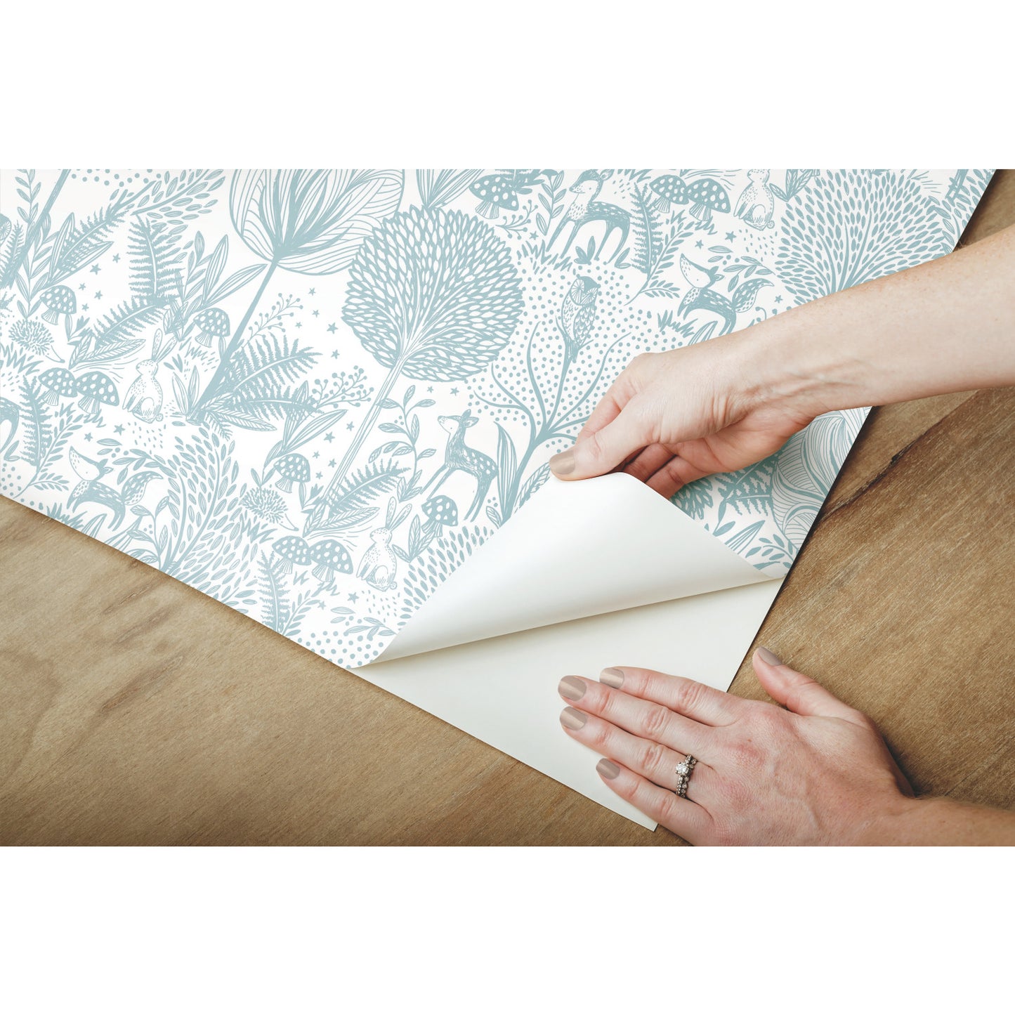 York Wallcoverings RoomMates Forest Friends Green Peel and Stick Wallpaper Kids Nature Greens  Wallpaper - RMK12074RL