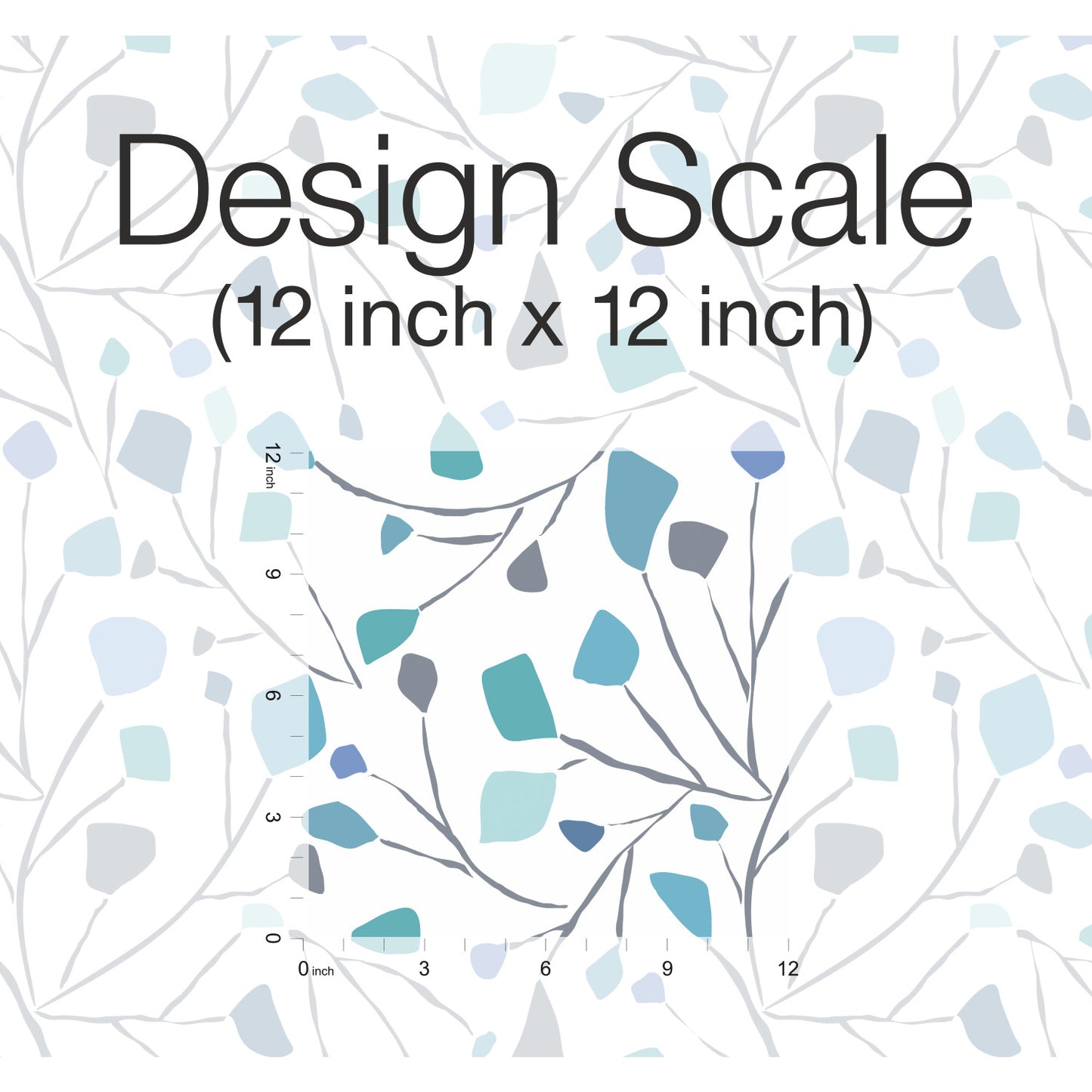 York Wallcoverings RoomMates Terrazzo Branch Blue Peel and Stick Wallpaper Whimsical Abstract Blues  Wallpaper - RMK12094RL (DISCONTINUED PATTERN)