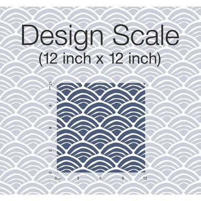 York Wallcoverings RoomMates Coastal Scallop Blue Peel and Stick Wallpaper Coastal Travel Blues  Wallpaper - RMK12101RL (DISCONTINUED PATTERN)