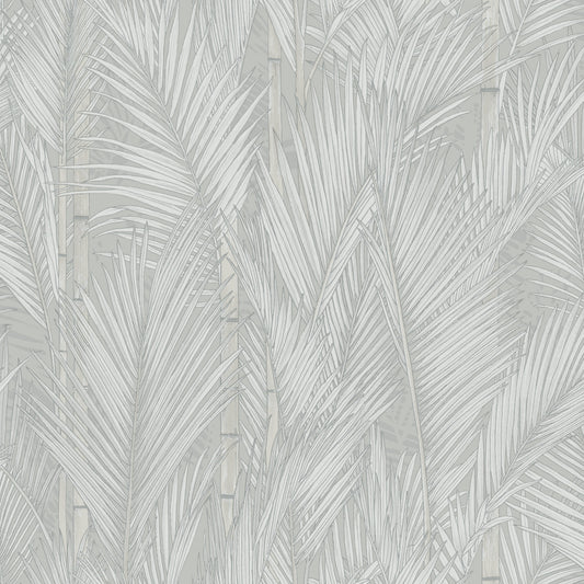 York Wallcoverings RoomMates Swaying Fronds Grey Peel and Stick Wallpaper Tropical Botanical Greys  Wallpaper - RMK12102WP
