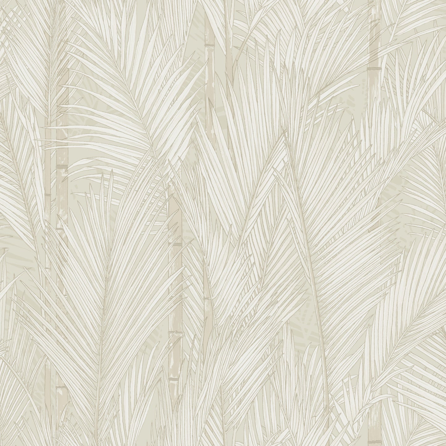 York Wallcoverings RoomMates Swaying Fronds Taupe Peel and Stick Wallpaper Tropical Botanical Neutrals  Wallpaper - RMK12103WP