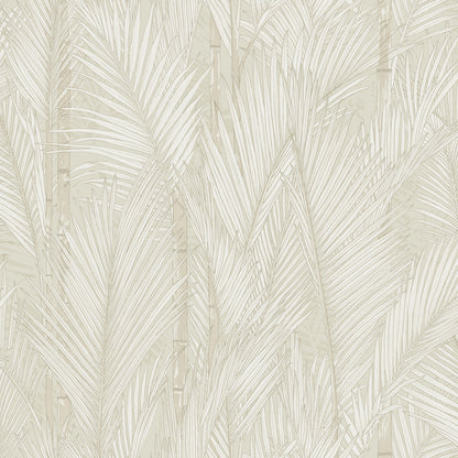 York Wallcoverings RoomMates Swaying Fronds Taupe Peel and Stick Wallpaper Tropical Botanical Neutrals  Wallpaper - RMK12103WP