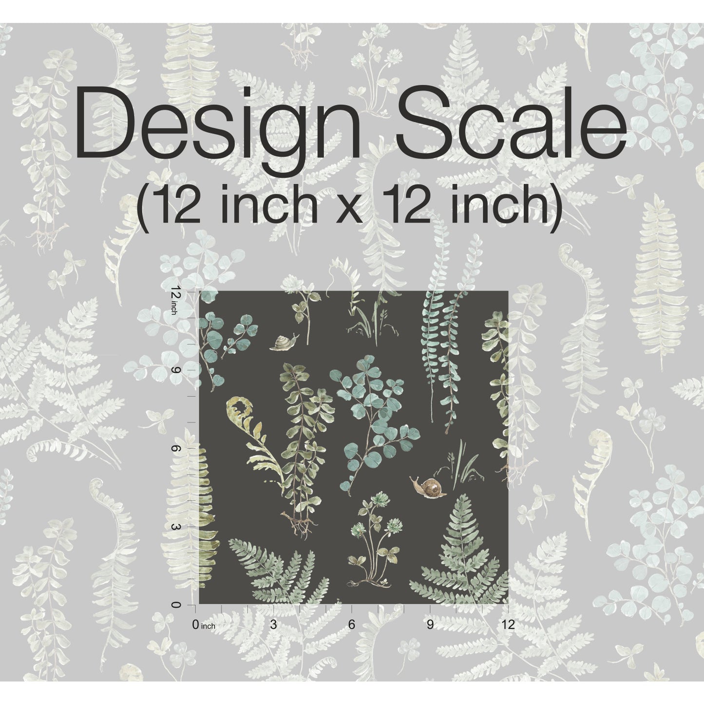 York Wallcoverings RoomMates Fern Study Green Peel and Stick Wallpaper Traditional Botanical Greens  Wallpaper - RMK12115RL