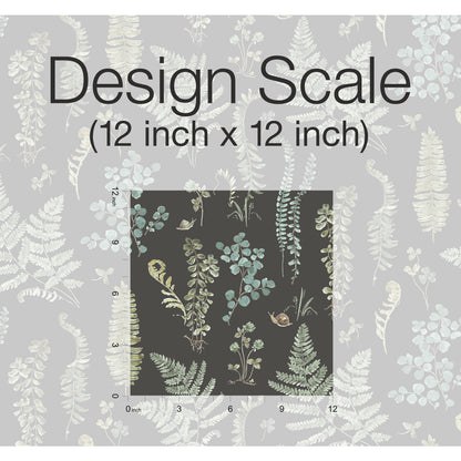 York Wallcoverings RoomMates Fern Study Green Peel and Stick Wallpaper Traditional Botanical Greens  Wallpaper - RMK12115RL