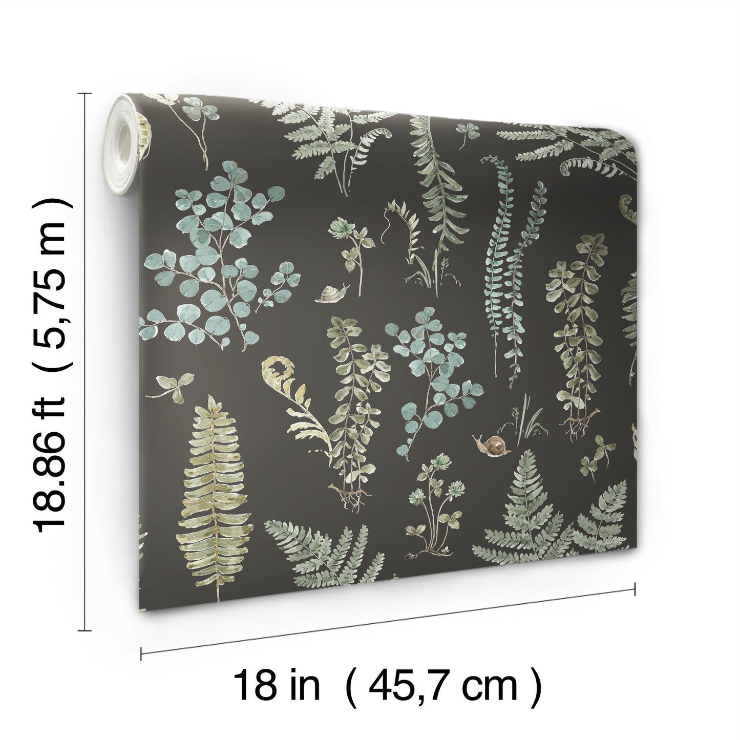 York Wallcoverings RoomMates Fern Study Green Peel and Stick Wallpaper Traditional Botanical Greens  Wallpaper - RMK12115RL