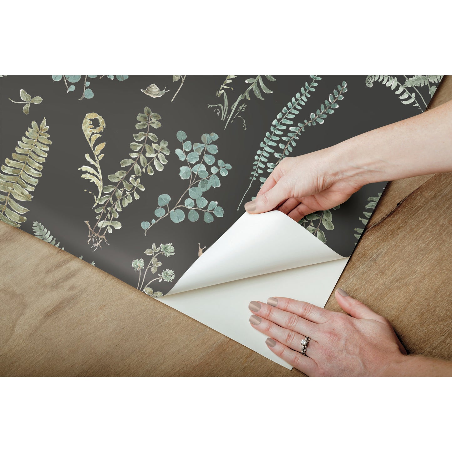 York Wallcoverings RoomMates Fern Study Green Peel and Stick Wallpaper Traditional Botanical Greens  Wallpaper - RMK12115RL