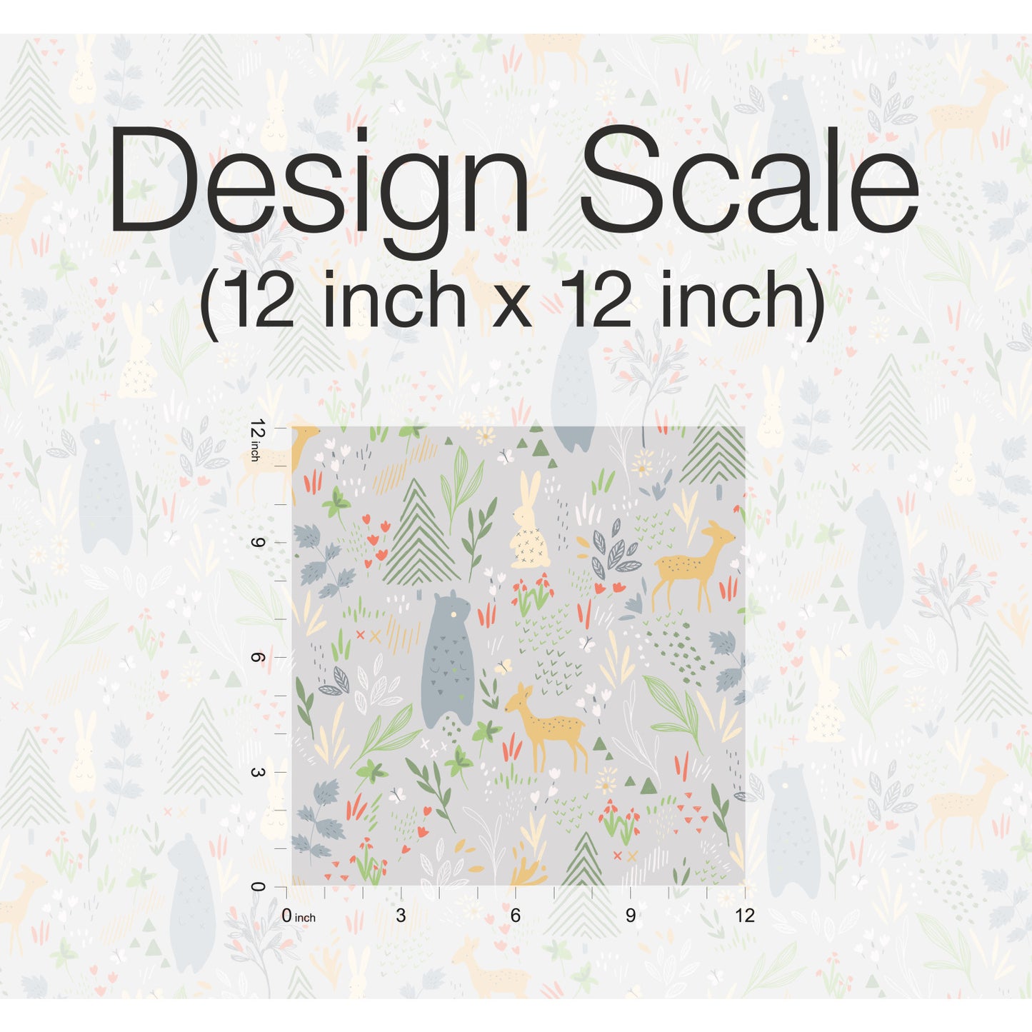 York Wallcoverings RoomMates Spring Forest Pals Grey Peel and Stick Wallpaper Kids  Greys  Wallpaper - RMK12120RL