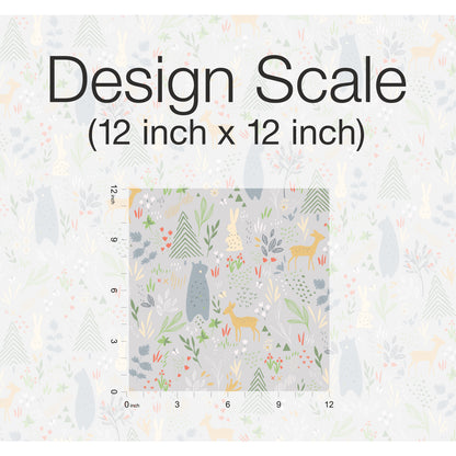 York Wallcoverings RoomMates Spring Forest Pals Grey Peel and Stick Wallpaper Kids  Greys  Wallpaper - RMK12120RL