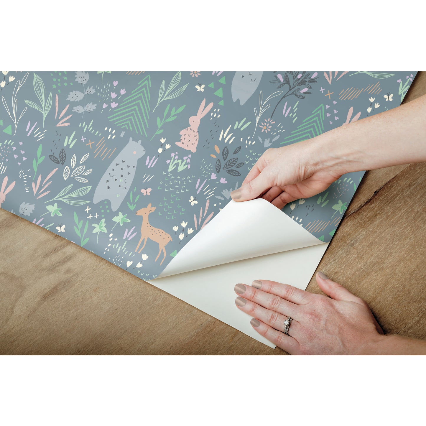 York Wallcoverings RoomMates Spring Forest Pals Grey Peel and Stick Wallpaper Kids  Greys  Wallpaper - RMK12121RL