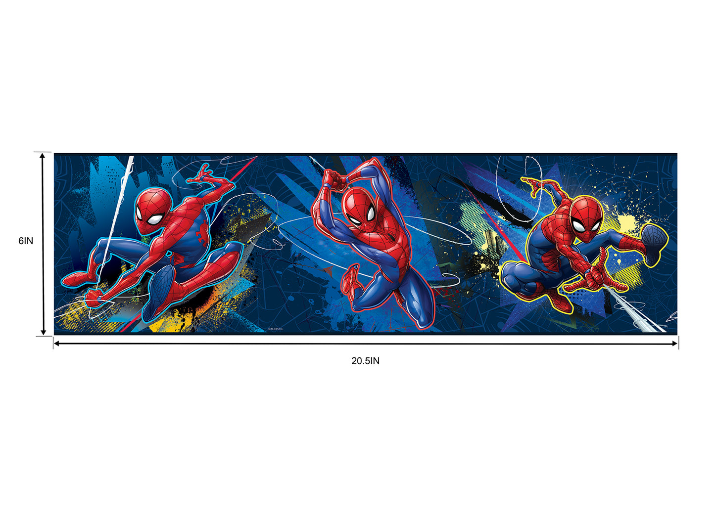 York Wallcoverings RoomMates Marvel Spider-Man  Peel and Stick Border Kids Licensed Multicolor  Wallpaper - RMK12128BD