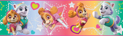 York Wallcoverings RoomMates Paw Patrol Skye and Everest  Peel and Stick Border Kids Licensed Multicolor  Wallpaper - RMK12129BD