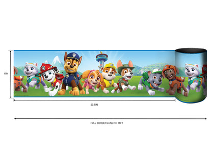 York Wallcoverings RoomMates Paw Patrol  Peel and Stick Border Kids Licensed Multicolor  Wallpaper - RMK12133BD