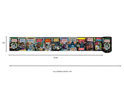 York Wallcoverings RoomMates Star Wars Comic Books  Peel and Stick Border Kids Licensed Multicolor  Wallpaper - RMK12134BD