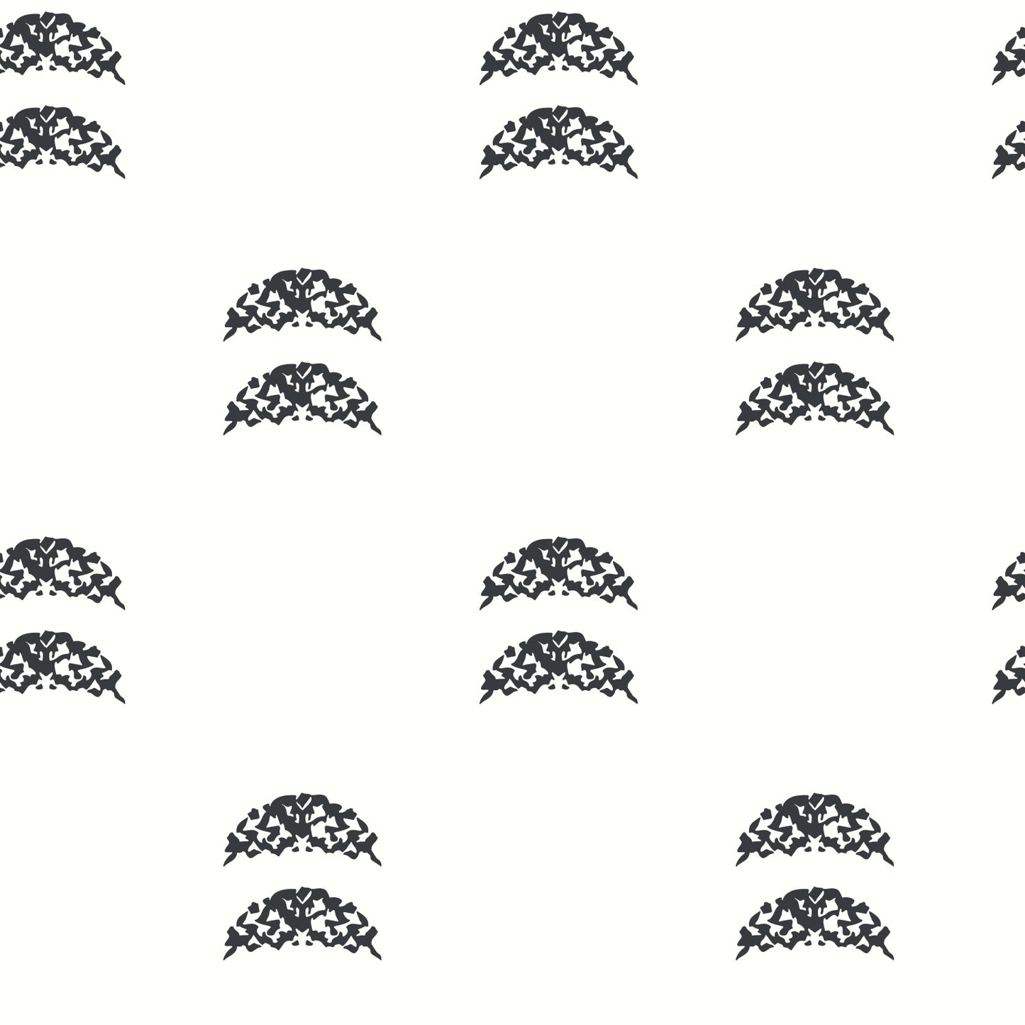 York Wallcoverings RoomMates Rose Lindo Half-Moon Black Peel and Stick Wallpaper Whimsical Global Blacks  Wallpaper - RMK12143WP