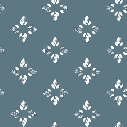 York Wallcoverings RoomMates Rose Lindo Pressed Petals Denim Peel and Stick Wallpaper Traditional Nature Blues  Wallpaper - RMK12146WP