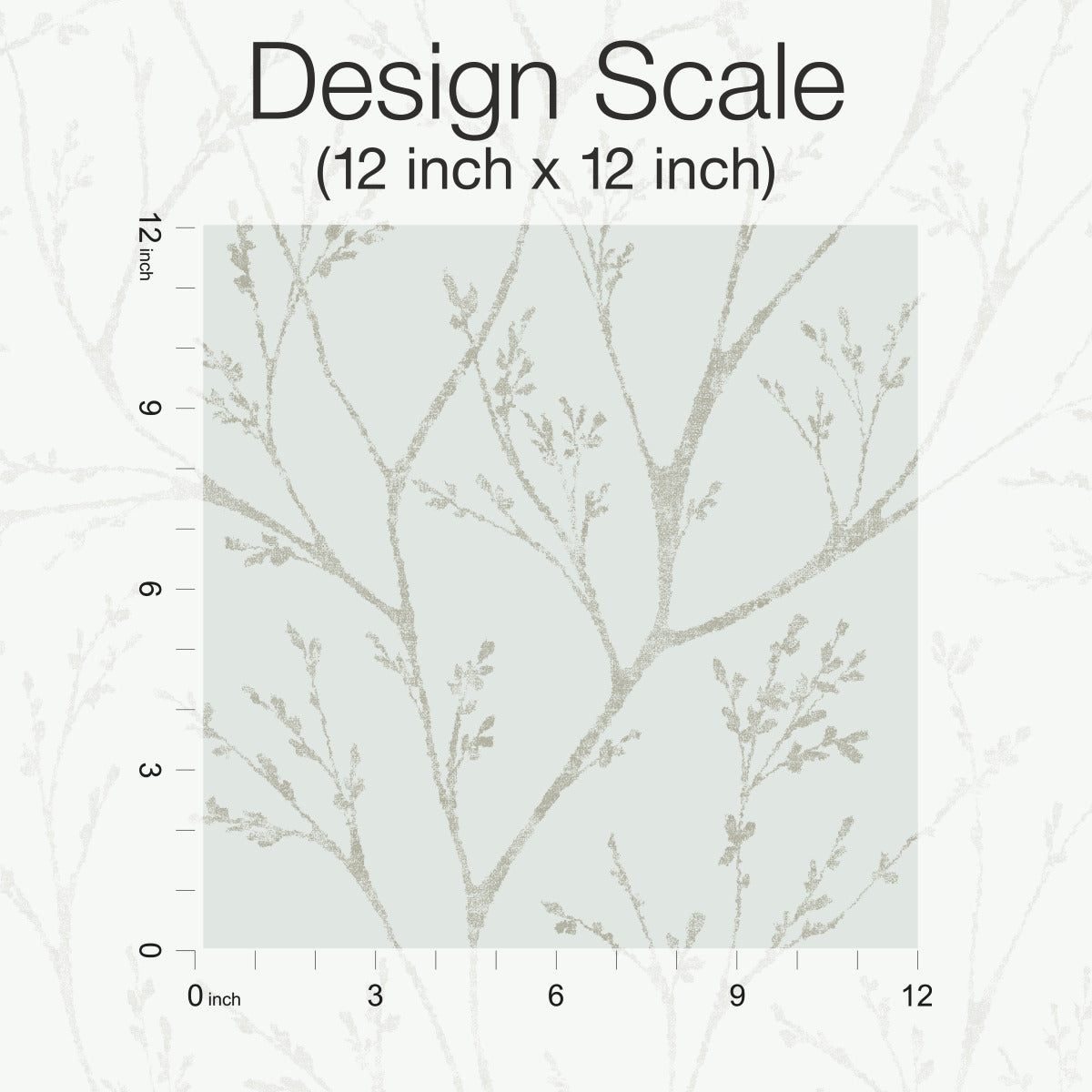 York Wallcoverings RoomMates Tree Branches Blue Peel and Stick Wallpaper Whimsical Botanical Blues  Wallpaper - RMK12161WP