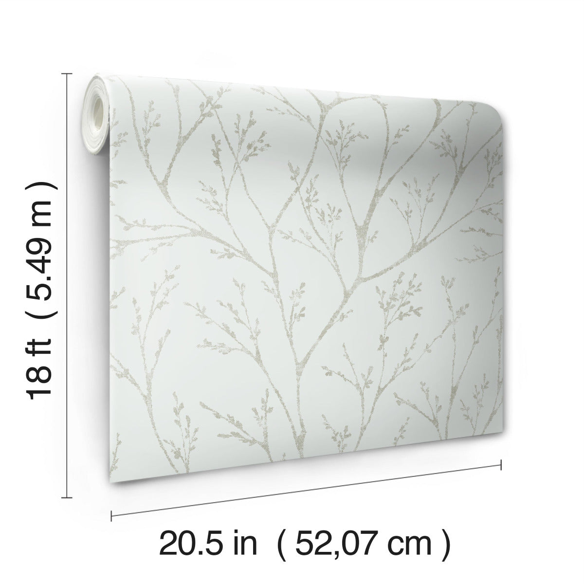 York Wallcoverings RoomMates Tree Branches Blue Peel and Stick Wallpaper Whimsical Botanical Blues  Wallpaper - RMK12161WP