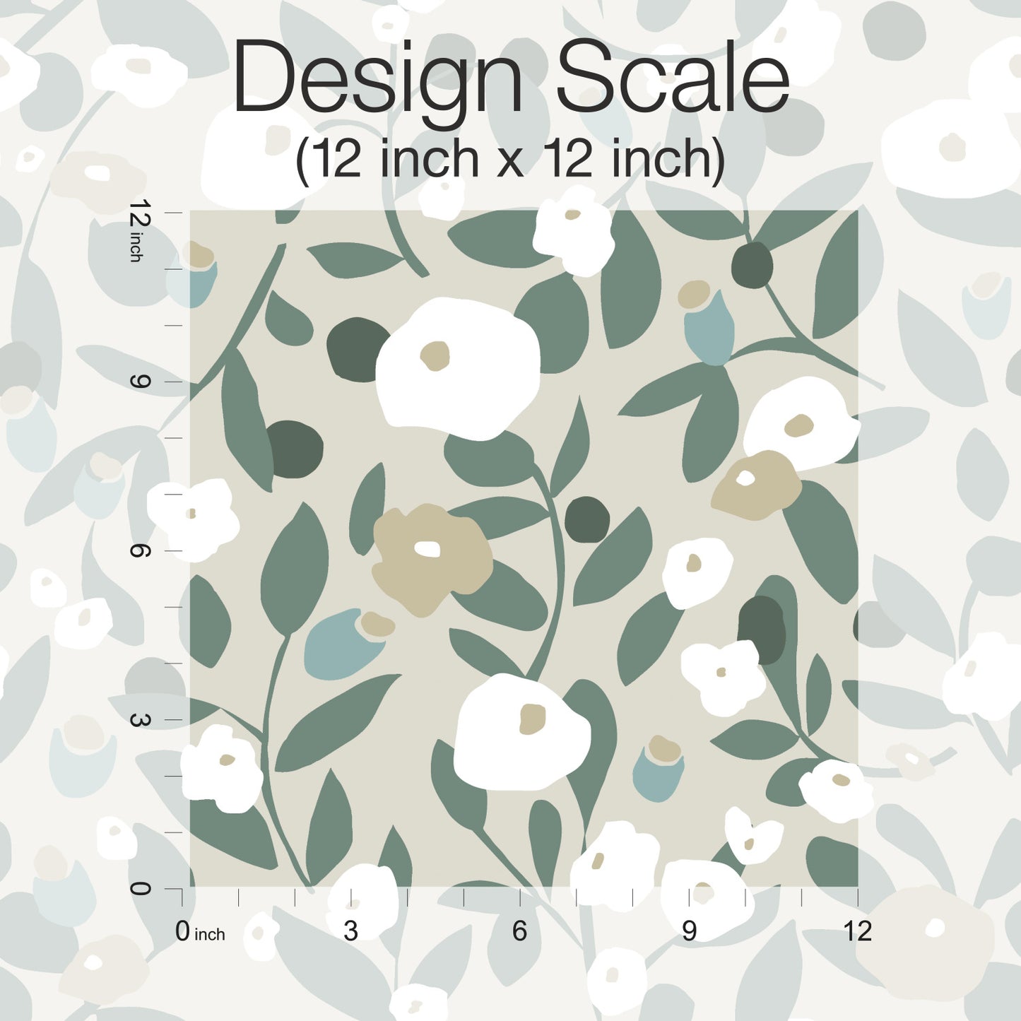 York Wallcoverings RoomMates Kensington Garden Peel and Stick Wallpaper Whimsical Botanical Neutrals  Wallpaper - RMK12164PLW